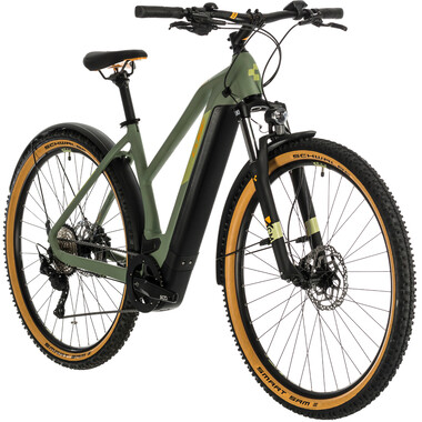 Bicicleta todocamino eléctrica CUBE CROSS HYBRID PRO 625 ALLROAD TRAPEZ Mujer Verde 2020 0